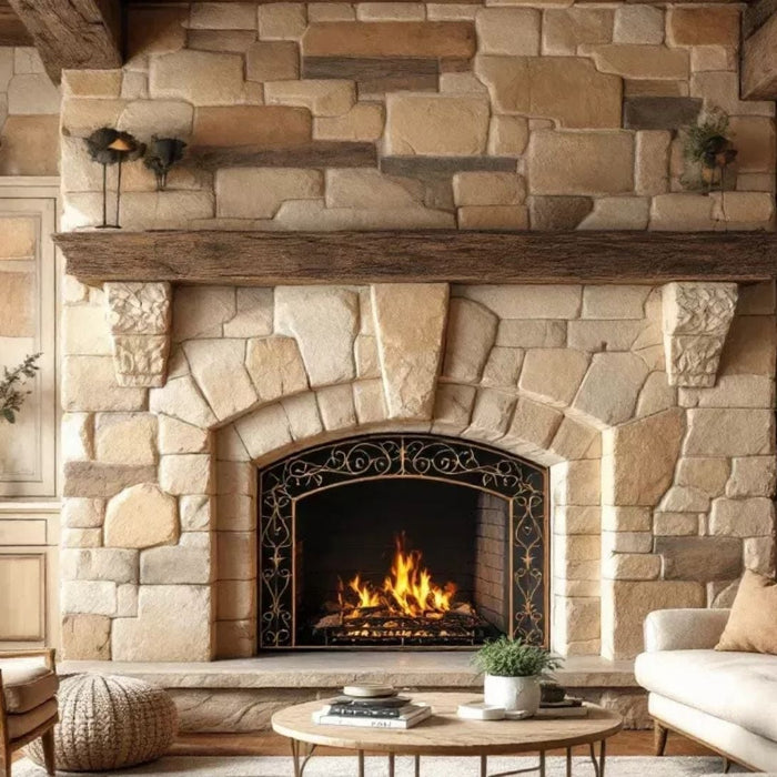 Natural Stone Fireplace Ideas for Warm Interiors