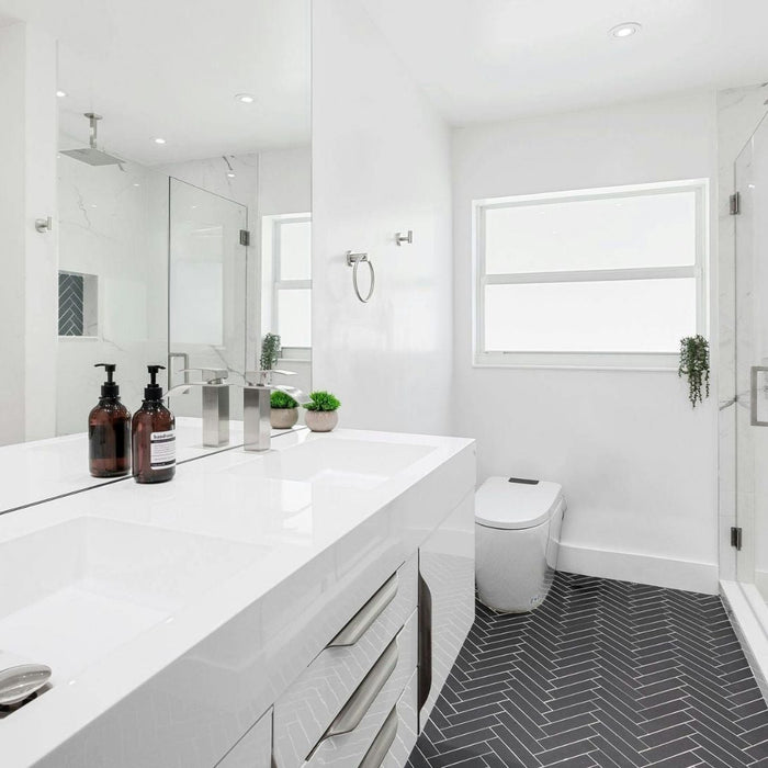 porcelain tile installation example