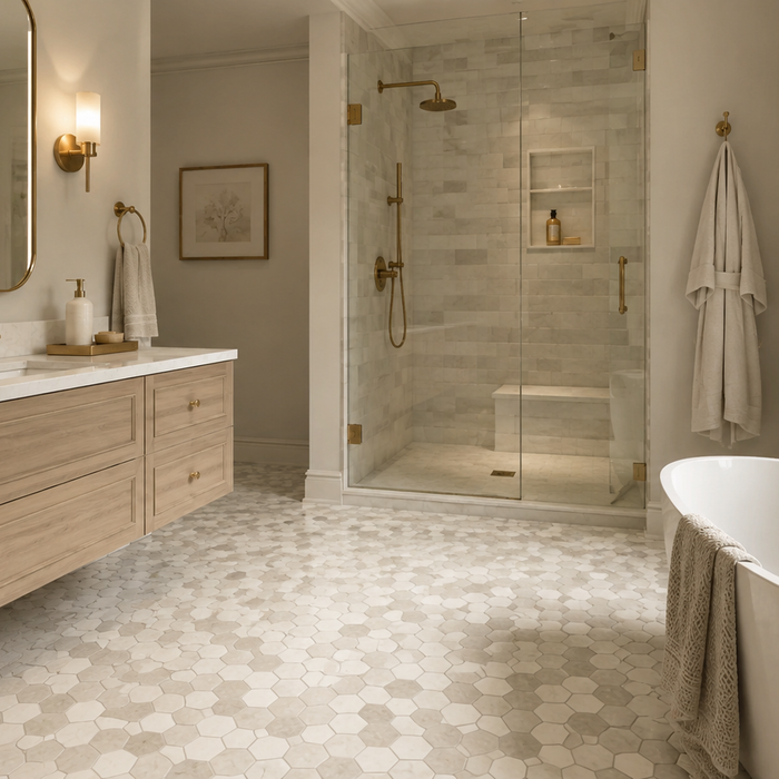 How to Create Modern and Classic Designs with Hexagon Mosaic Tile?