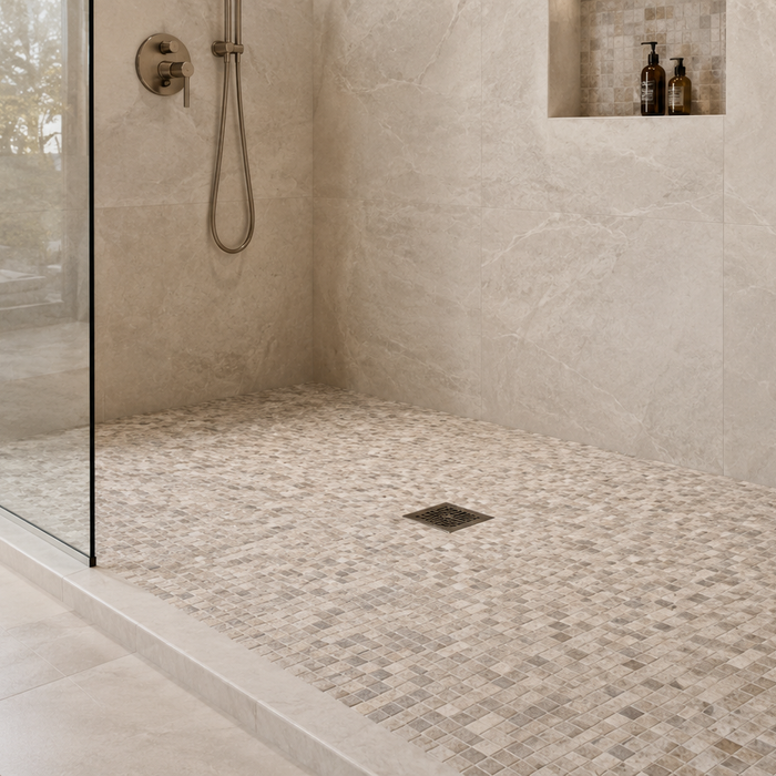 What Should You Consider When Designing a Shower Floor with Mosaic Tile?