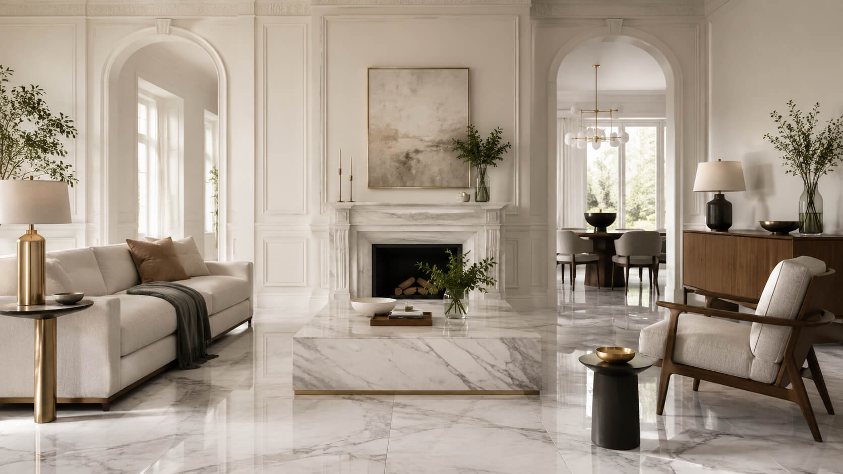 How to Balance Classic and Modern Interiors with Marble Tile