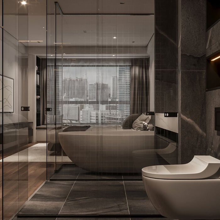 How Do Glass Tile Color Choices and Light Effects Influence Interior Spaces?