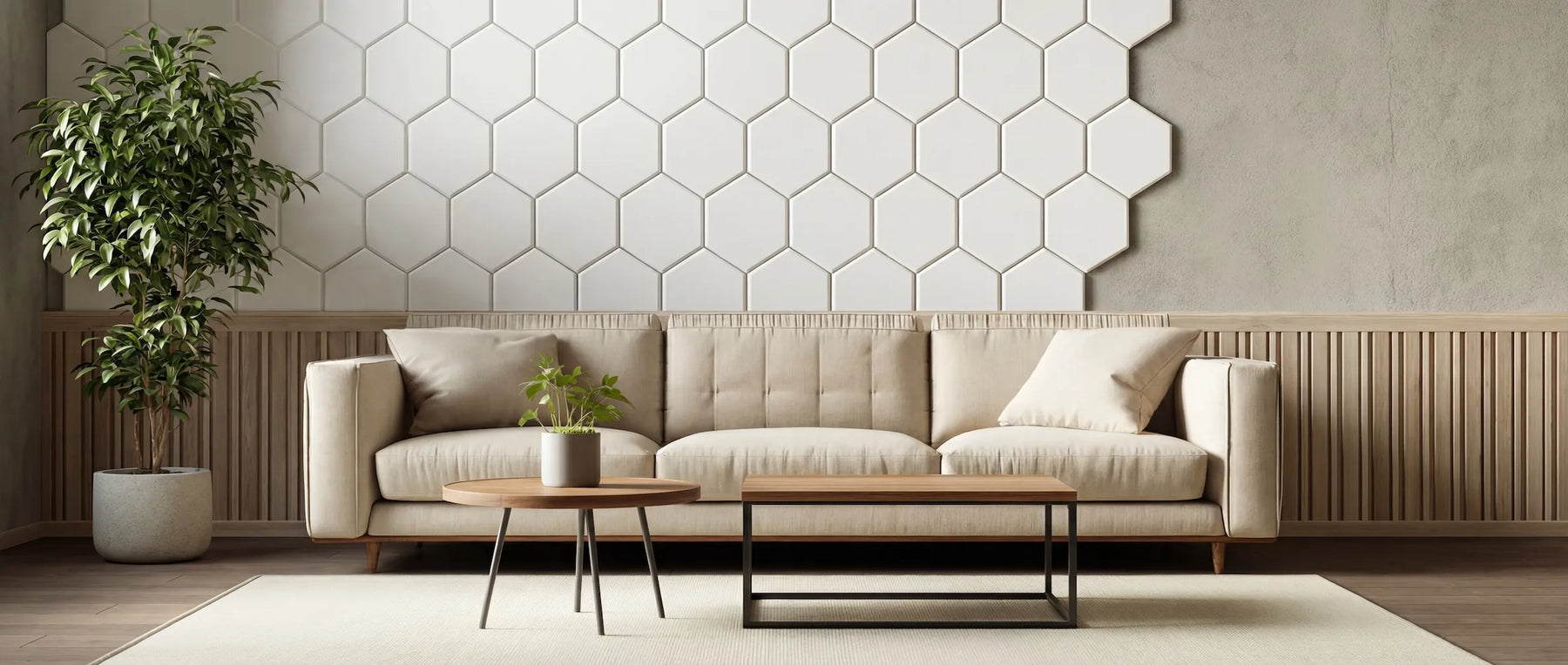 hexagon tile design in bathroom and kitchen backsplash applications