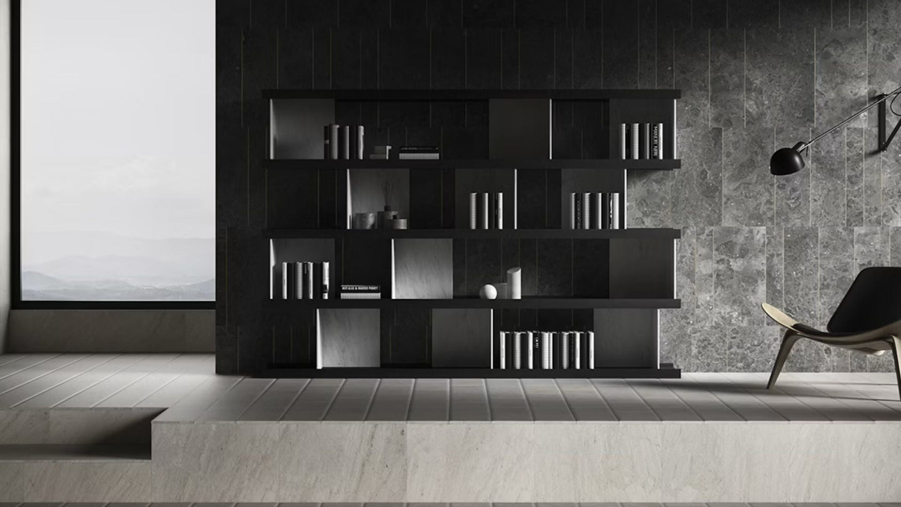 How to Create a Monochrome Interior Design with Natural Stone Tile