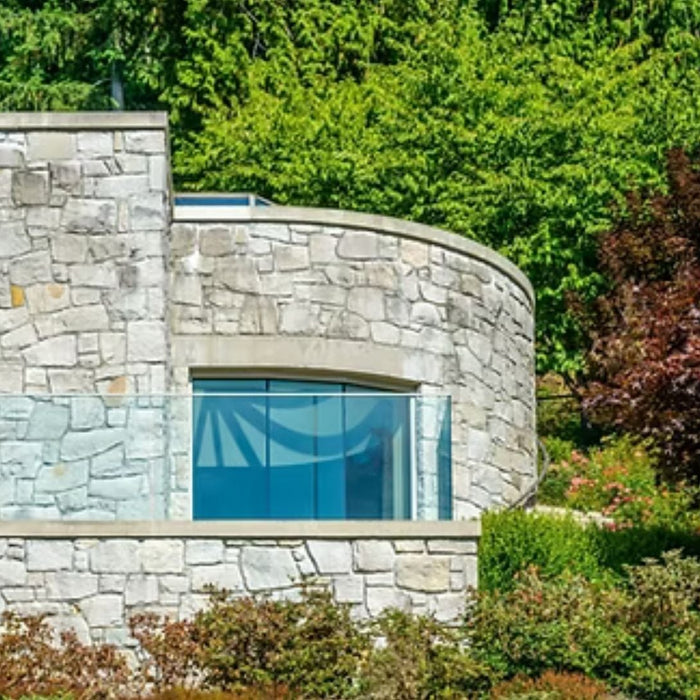 Outdoor natural stone patio surface selected for weather resistance and safe traction