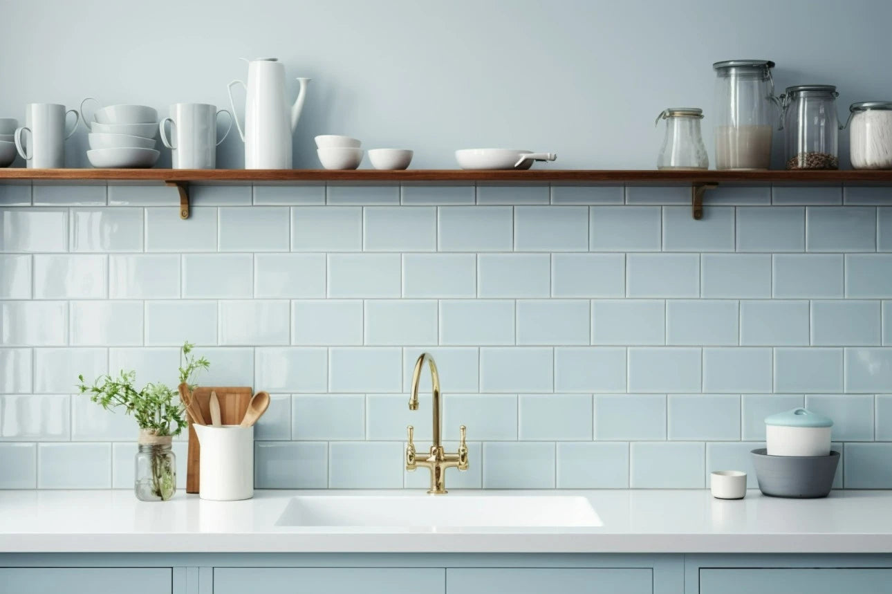 Should backsplash tile sit on Countertop?