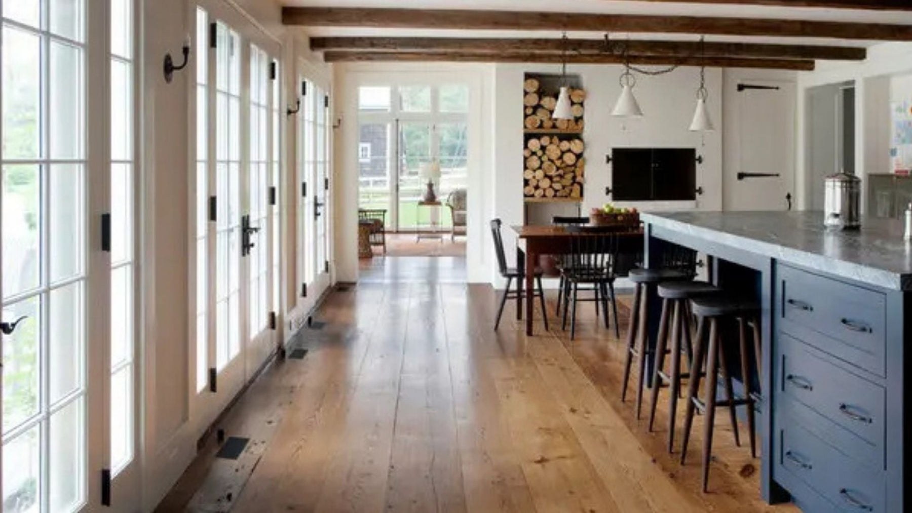 oak hardwood flooring with natural grain in a finished room
