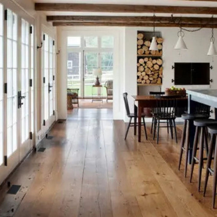 oak hardwood flooring with natural grain in a finished room