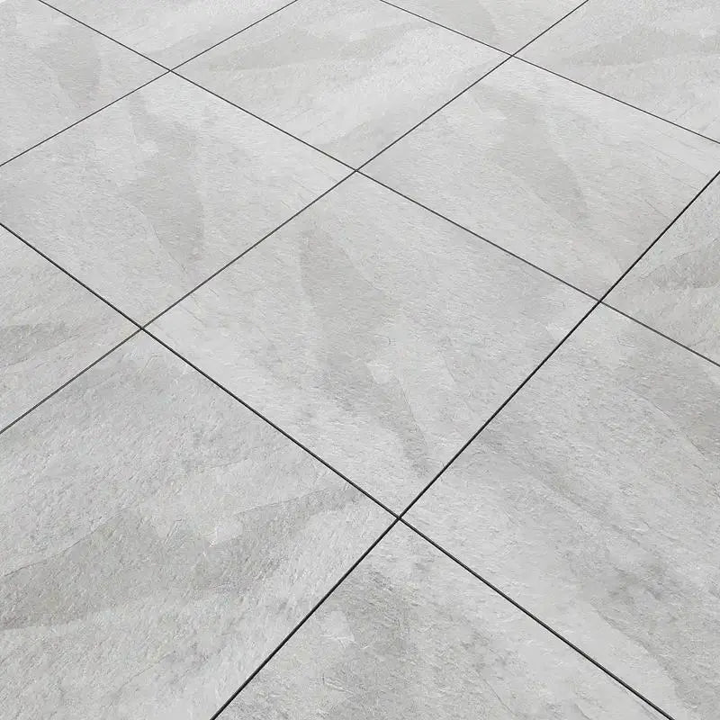 White Porcelain Rough & Straight Edge 24 x 24 x 3/4 Paver