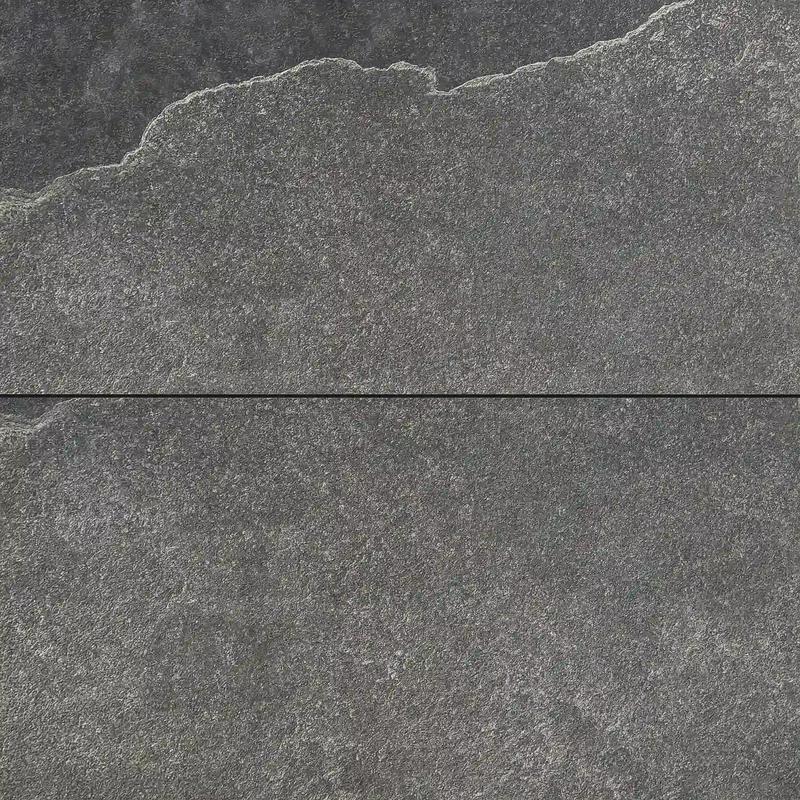 Thunder Black Porcelain Rough & Straight Edge 24 x 48 x 3/4 Paver