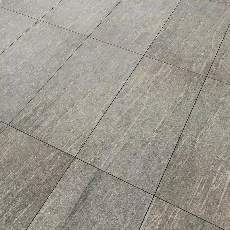 Rhea Grey Porcelain Rough & Straight Edge 24 x 48 x 3/4 Paver