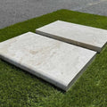 Natural Verona Marble Leather (Sandblasted & Brushed) 16 x 24 x 2 Bullnose Coping