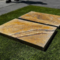 Autumn Leaves Scabos Travertine Tumbled 12 x 24 x 2 Modern Coping