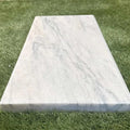 Natural Carrara Equinox Marble Leather (Sandblasted & Brushed) 12 x 24 x 1.25 Bullnose Coping