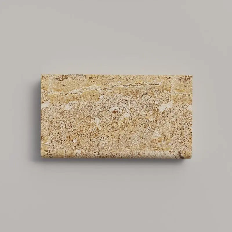 Autumn Leaves Scabos Travertine Tumbled 12 x 24 x 2 Bullnose Coping