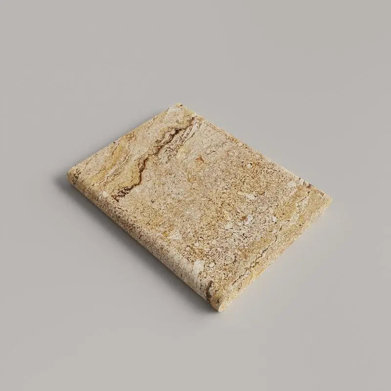 Autumn Leaves Scabos Travertine Tumbled 16 x 24 x 2 Double Bullnose Coping