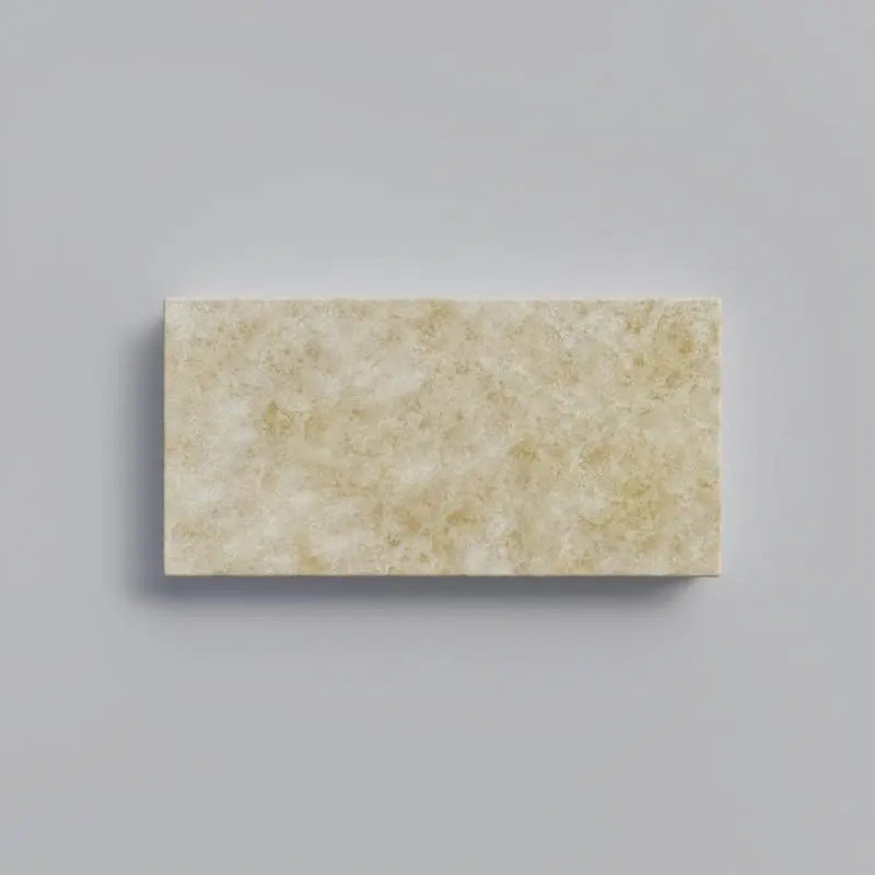 Ivory Cordoba Cream Travertine Tumbled 12 x 24 x 2 Double Modern Coping