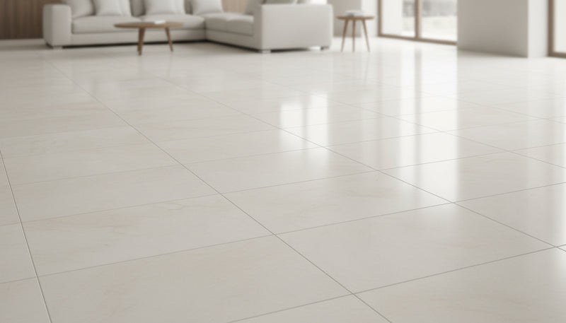 Close-up of Beige Spanishcrema Marfil *Select Marble Polished 12 x 24 x 1/2 Beveled Tile, in Beige tones.