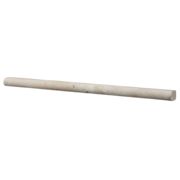 Ivory Travertine Trim 1/2x12 Honed, Unfilled     Pencil Liner