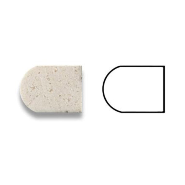 Ivory Travertine Trim 1/2x12 Honed, Unfilled     Pencil Liner