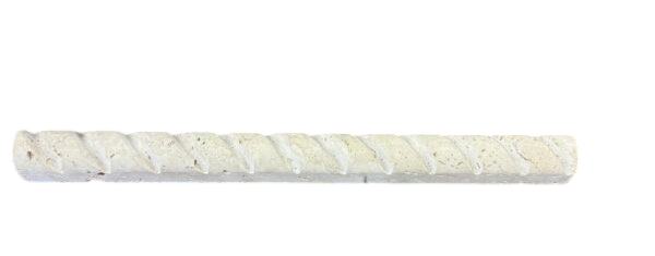 Ivory Light Travertine Trim 1x12 Honed, Unfilled     Rope Liner