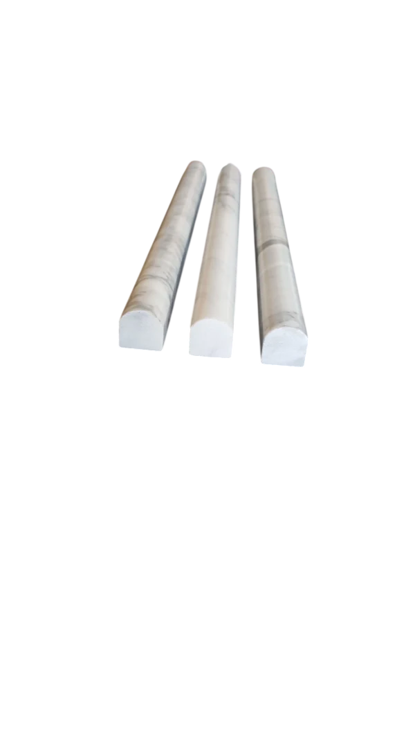 Carrara White Marble Trim 1/2x12 Polished     Pencil Liner