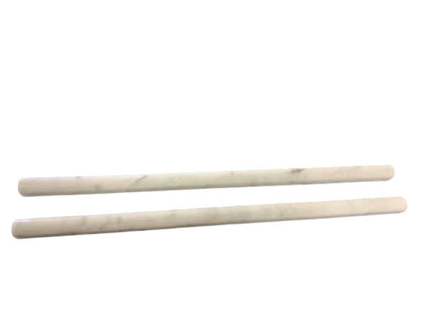 Carrara White Marble Trim 1/2x12 Honed     Pencil Liner