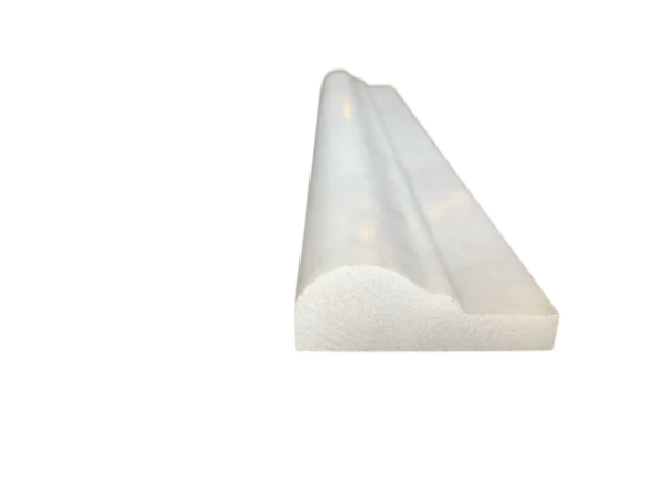 Carrara White Marble Trim 2x12 Honed     Single-Step Chair Rail