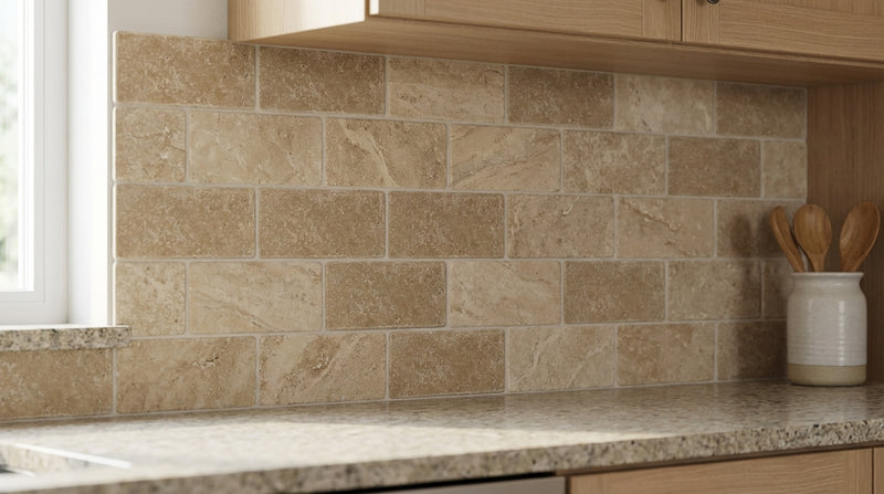 Noce Travertine Tile 3x6 Tumbled