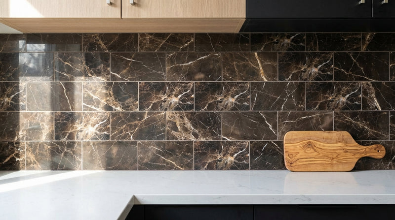 Emperador Dark Marble Tile 3x6 Polished
