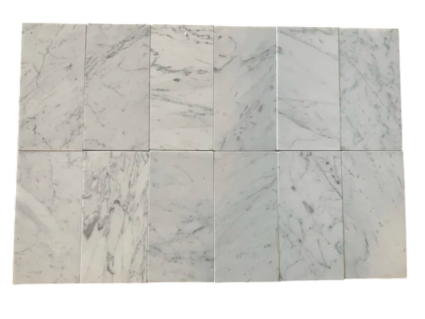 Carrara White Marble Tile 3x6 Honed