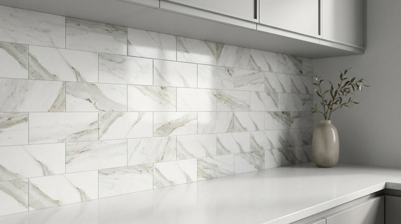 Calacatta Gold Marble Tile 3x6 Polished
