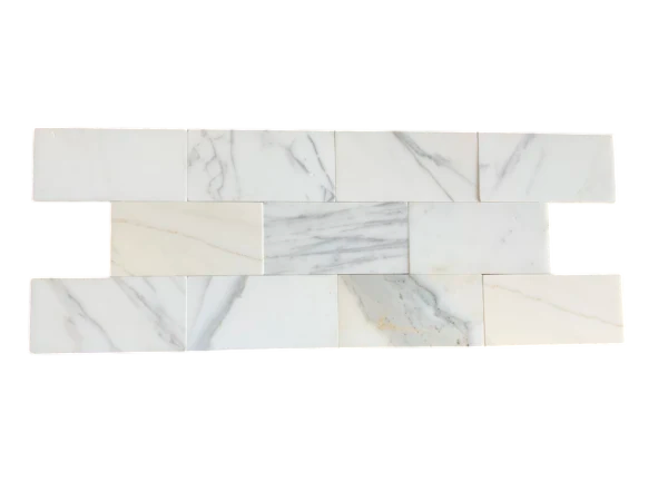 Calacatta Gold Marble Tile 3x6 Honed