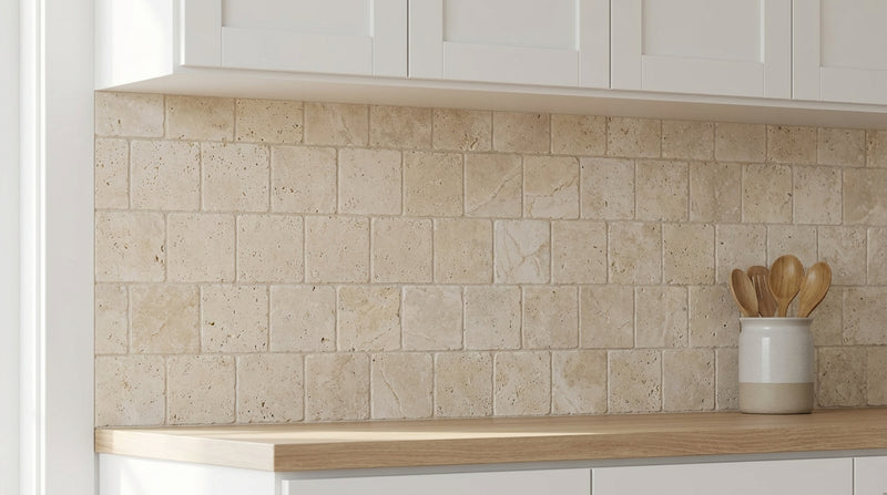 Ivory Travertine Tile 4x4 Tumbled