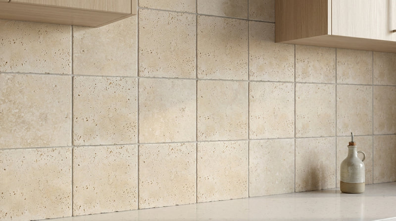 Ivory Travertine Tile 4x4 Tumbled