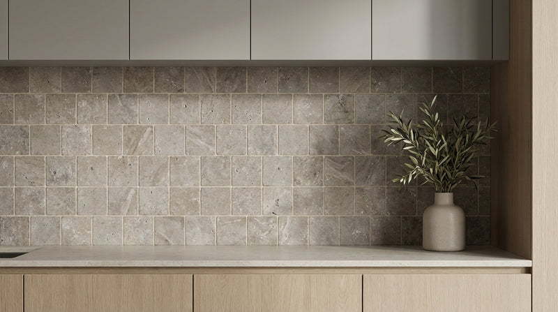 Noce Travertine Tile 4x4 Tumbled