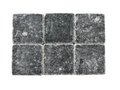 Nero Marquina Marble Tile 4x4 Tumbled