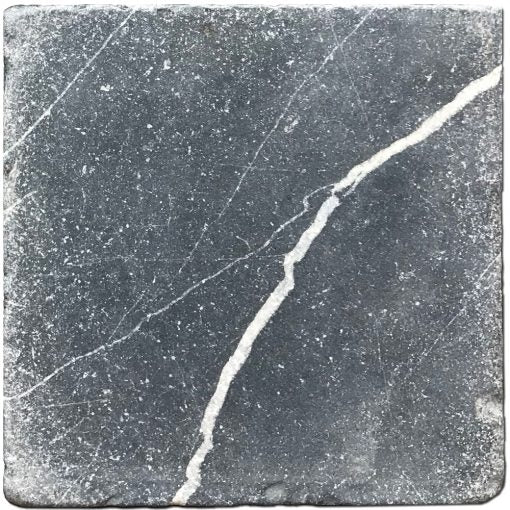 Nero Marquina Marble Tile 6x6 Tumbled
