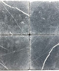 Nero Marquina Marble Tile 6x6 Tumbled