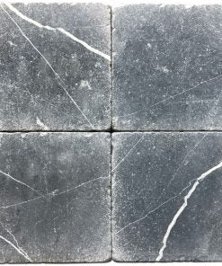 Nero Marquina Marble Tile 6x6 Tumbled