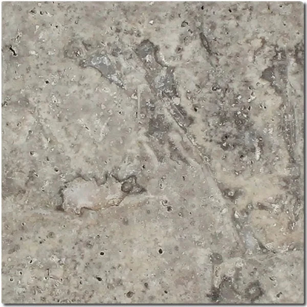 Silver Travertine Tile 6x6 Tumbled