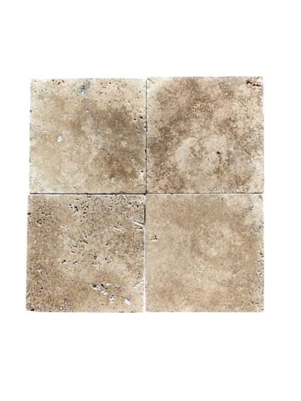Noce Travertine Tile 6x6 Tumbled