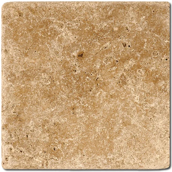 Noce Travertine Tile 6x6 Tumbled
