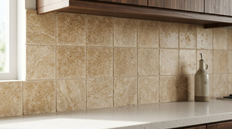 Noce Travertine Tile 6x6 Tumbled