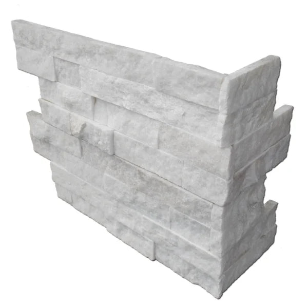 Ice Marble Ledger Corner 6x18x6 3/4" Marble Ledger Stone