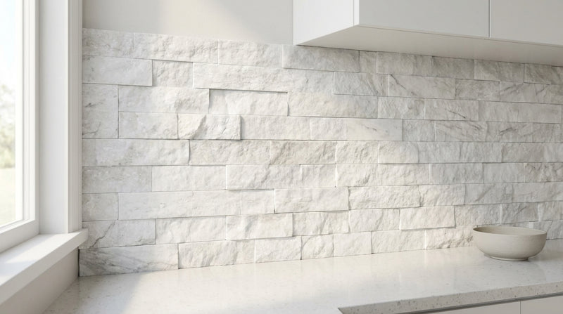 Ice Marble Ledger Corner 6x18x6 3/4" Marble Ledger Stone