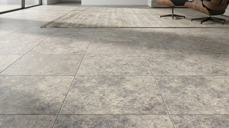 Silver Travertine Tile 12x12 Tumbled