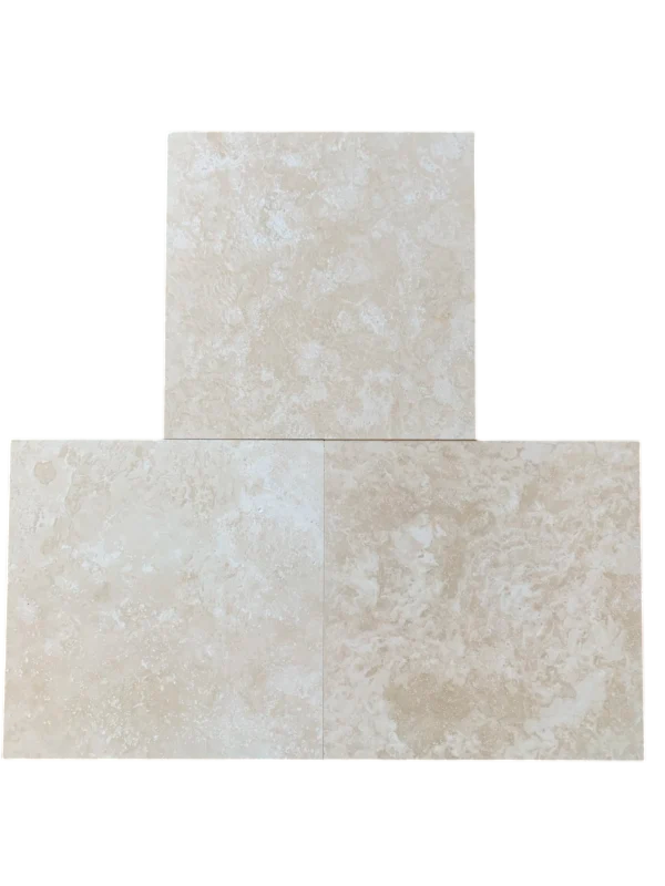 Ivory Travertine Tile 12x12 Honed, Filled