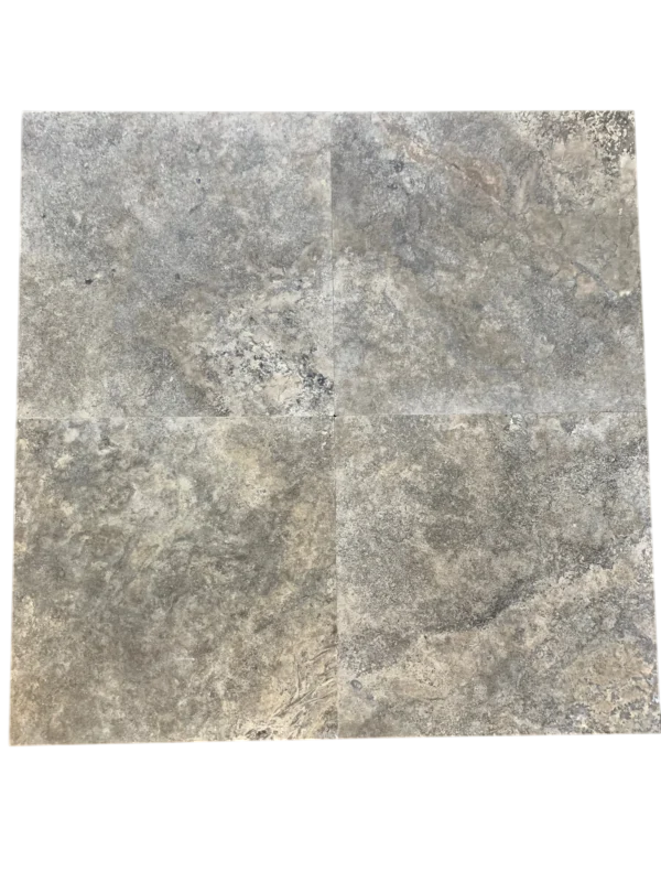 Silver Travertine Tile 12x12 Honed, Filled