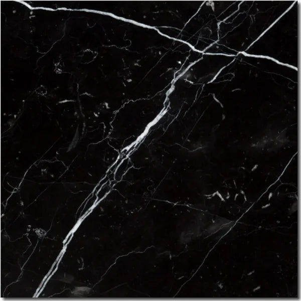 Nero Marquina Marble Tile 12x12 Polished